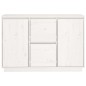 vidaXL Sideboard Weiß 111x34x75 cm Massivholz Kiefer vidaXL Sideboard Weiß 111x34x75 cm Massivholz Kiefer
