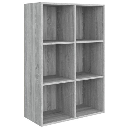 vidaXL Bücherregal/Sideboard Grau Sonoma 66x30x98 cm Holzwerkstoff
