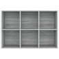 vidaXL Bücherregal/Sideboard Grau Sonoma 66x30x98 cm Holzwerkstoff vidaXL Bücherregal/Sideboard Grau Sonoma 66x30x98 cm Holzwerkstoff
