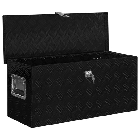 vidaXL Aluminiumkiste 80×30×35 cm Schwarz 