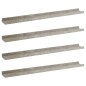 vidaXL Wandregale 4 Stk. Betongrau 80x9x3 cm vidaXL Wandregale 4 Stk. Betongrau 80x9x3 cm