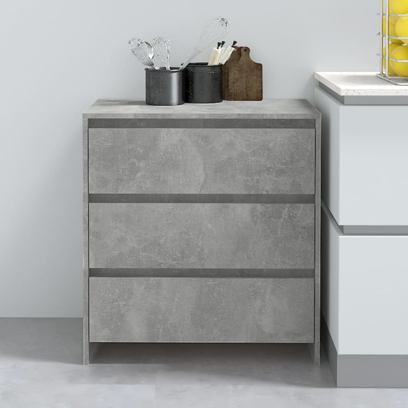 vidaXL Sideboard Betongrau 70x41x75 cm Holzwerkstoff vidaXL Sideboard Betongrau 70x41x75 cm Holzwerkstoff