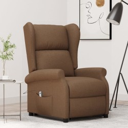 Aufstehsessel Braun Stoff