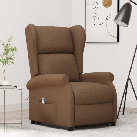 Aufstehsessel Braun Stoff