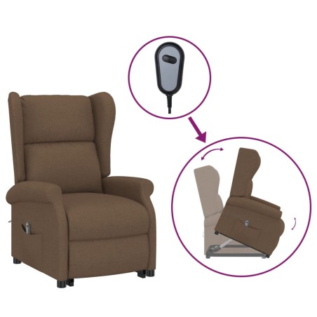 Aufstehsessel Braun Stoff