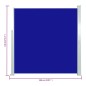 vidaXL Seitenmarkise Ausziehbar 140x300 cm Blau vidaXL Seitenmarkise Ausziehbar 140x300 cm Blau