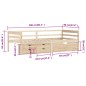 vidaXL Massivholzbett mit Schubladen Kiefer 90x200 cm vidaXL Massivholzbett mit Schubladen Kiefer 90x200 cm