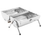 vidaXL Tragbarer Tisch-Holzkohlegrill Edelstahl Doppelrost vidaXL Tragbarer Tisch-Holzkohlegrill Edelstahl Doppelrost
