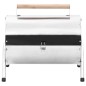 vidaXL Tragbarer Tisch-Holzkohlegrill Edelstahl Doppelrost vidaXL Tragbarer Tisch-Holzkohlegrill Edelstahl Doppelrost