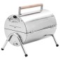 vidaXL Tragbarer Tisch-Holzkohlegrill Edelstahl Doppelrost vidaXL Tragbarer Tisch-Holzkohlegrill Edelstahl Doppelrost