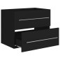 vidaXL Waschbeckenunterschrank Schwarz 60x38,5x48 cm Holzwerkstoff vidaXL Waschbeckenunterschrank Schwarz 60x38,5x48 cm Holzwerkstoff
