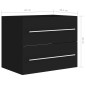 vidaXL Waschbeckenunterschrank Schwarz 60x38,5x48 cm Holzwerkstoff vidaXL Waschbeckenunterschrank Schwarz 60x38,5x48 cm Holzwerkstoff