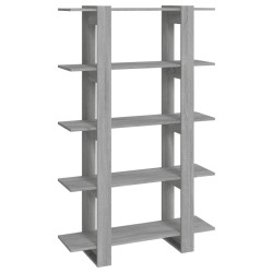 vidaXL Bücherregal/Raumteiler Grau Sonoma 100×30×160 cm