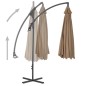 vidaXL Ampelschirm mit Stahlmast 300 cm Taupe vidaXL Ampelschirm mit Stahlmast 300 cm Taupe