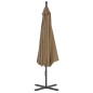 vidaXL Ampelschirm mit Stahlmast 300 cm Taupe vidaXL Ampelschirm mit Stahlmast 300 cm Taupe