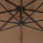 vidaXL Ampelschirm mit Stahlmast 300 cm Taupe vidaXL Ampelschirm mit Stahlmast 300 cm Taupe