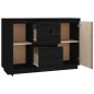 vidaXL Sideboard Schwarz 111x34x75 cm Massivholz Kiefer vidaXL Sideboard Schwarz 111x34x75 cm Massivholz Kiefer
