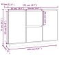 vidaXL Sideboard Schwarz 111x34x75 cm Massivholz Kiefer vidaXL Sideboard Schwarz 111x34x75 cm Massivholz Kiefer