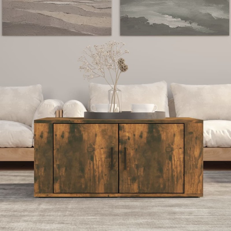 vidaXL Couchtisch Räuchereiche 80x50x36 cm Holzwerkstoff vidaXL Couchtisch Räuchereiche 80x50x36 cm Holzwerkstoff