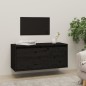vidaXL Wandschrank Schwarz 80x30x35 cm Massivholz Kiefer vidaXL Wandschrank Schwarz 80x30x35 cm Massivholz Kiefer