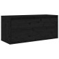 vidaXL Wandschrank Schwarz 80x30x35 cm Massivholz Kiefer vidaXL Wandschrank Schwarz 80x30x35 cm Massivholz Kiefer