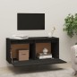 vidaXL Wandschrank Schwarz 80x30x35 cm Massivholz Kiefer vidaXL Wandschrank Schwarz 80x30x35 cm Massivholz Kiefer