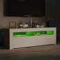 vidaXL TV-Schrank mit LED-Leuchten Weiß Sonoma-Eiche 120x35x40 cm vidaXL TV-Schrank mit LED-Leuchten Weiß Sonoma-Eiche 120x35x40 cm