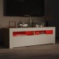 vidaXL TV-Schrank mit LED-Leuchten Weiß Sonoma-Eiche 120x35x40 cm vidaXL TV-Schrank mit LED-Leuchten Weiß Sonoma-Eiche 120x35x40 cm