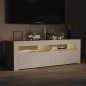 vidaXL TV-Schrank mit LED-Leuchten Weiß Sonoma-Eiche 120x35x40 cm vidaXL TV-Schrank mit LED-Leuchten Weiß Sonoma-Eiche 120x35x40 cm