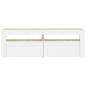 vidaXL TV-Schrank mit LED-Leuchten Weiß Sonoma-Eiche 120x35x40 cm vidaXL TV-Schrank mit LED-Leuchten Weiß Sonoma-Eiche 120x35x40 cm