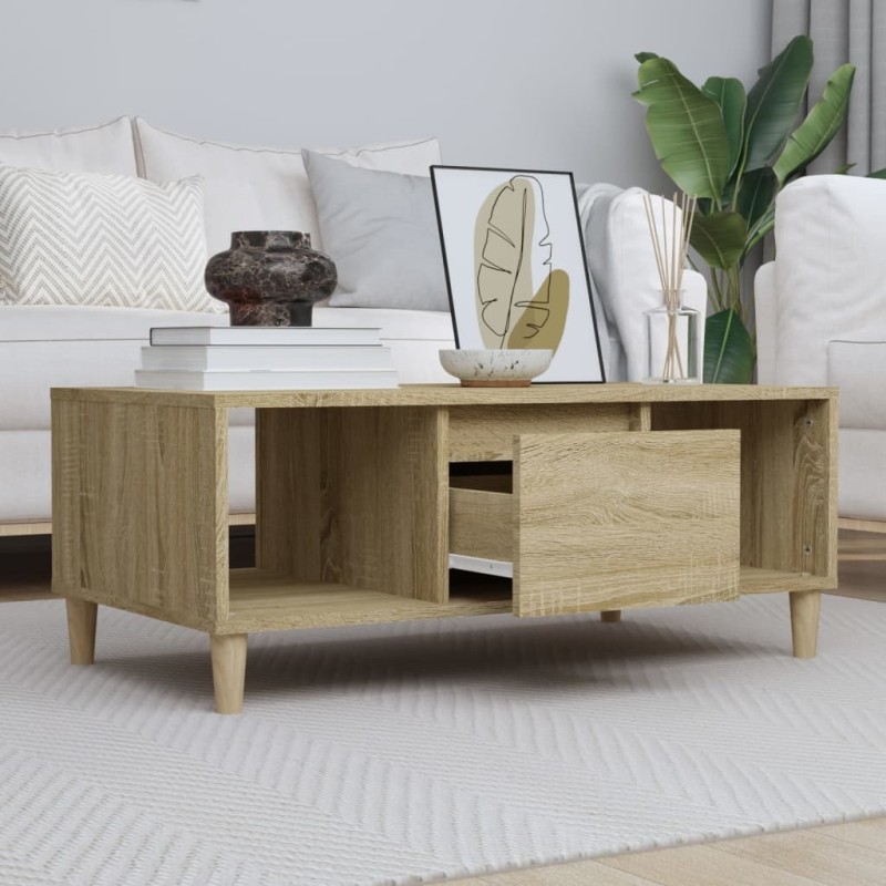 vidaXL Couchtisch Sonoma-Eiche 90x50x36,5 cm Holzwerkstoff vidaXL Couchtisch Sonoma-Eiche 90x50x36,5 cm Holzwerkstoff