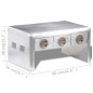 vidaXL Couchtisch mit 3 Schubladen Vintage Flieger Flugzeug Stil vidaXL Couchtisch mit 3 Schubladen Vintage Flieger Flugzeug Stil