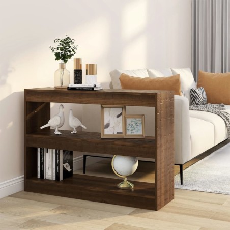 vidaXL Bücherregal/Raumteiler Braun Eichen-Optik 100x30x72 cm