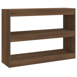 vidaXL Bücherregal/Raumteiler Braun Eichen-Optik 100x30x72 cm