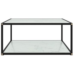 vidaXL Couchtisch Weiß 80x80x35 cm Hartglas