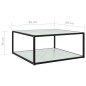 vidaXL Couchtisch Weiß 80x80x35 cm Hartglas vidaXL Couchtisch Weiß 80x80x35 cm Hartglas