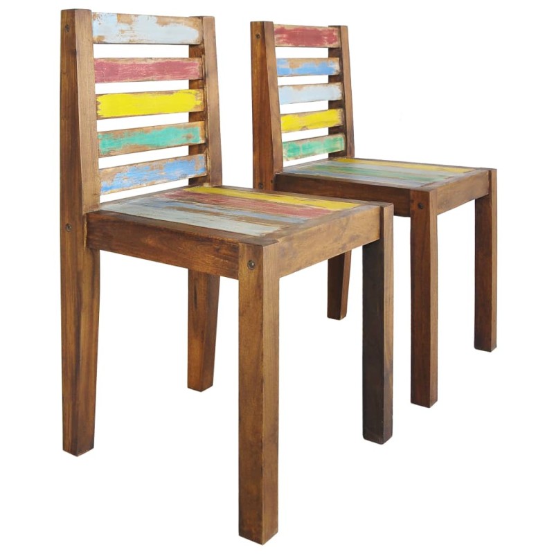vidaXL Esszimmerstühle 2 Stk. Altholz Massiv vidaXL Esszimmerstühle 2 Stk. Altholz Massiv