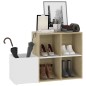 vidaXL Flur-Schuhschrank Weiß Sonoma Eiche 105x35,5x70cm Holzwerkstoff vidaXL Flur-Schuhschrank Weiß Sonoma Eiche 105x35,5x70cm Holzwerkstoff