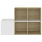 vidaXL Flur-Schuhschrank Weiß Sonoma Eiche 105x35,5x70cm Holzwerkstoff vidaXL Flur-Schuhschrank Weiß Sonoma Eiche 105x35,5x70cm Holzwerkstoff