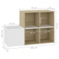 vidaXL Flur-Schuhschrank Weiß Sonoma Eiche 105x35,5x70cm Holzwerkstoff vidaXL Flur-Schuhschrank Weiß Sonoma Eiche 105x35,5x70cm Holzwerkstoff