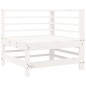vidaXL Ecksofa mit Kissen Weiß Massivholz Kiefer vidaXL Ecksofa mit Kissen Weiß Massivholz Kiefer