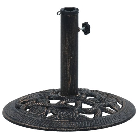 vidaXL Sonnenschirmständer Schwarz Bronze 9 kg 40 cm Gusseisen