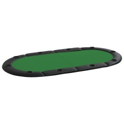 vidaXL Poker-Tischauflage Klappbar 10 Spieler Grün 208x106x3 cm