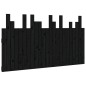 vidaXL Wand-Kopfteil Schwarz 146,5x3x80 cm Massivholz Kiefer