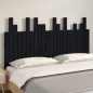 vidaXL Wand-Kopfteil Schwarz 146,5x3x80 cm Massivholz Kiefer
