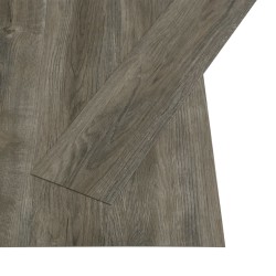 vidaXL PVC Laminat Dielen Selbstklebend 4,46 m² 3 mm Grau und Braun