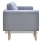 Sofa 2-Sitzer Stoff Hellgrau Sofa 2-Sitzer Stoff Hellgrau