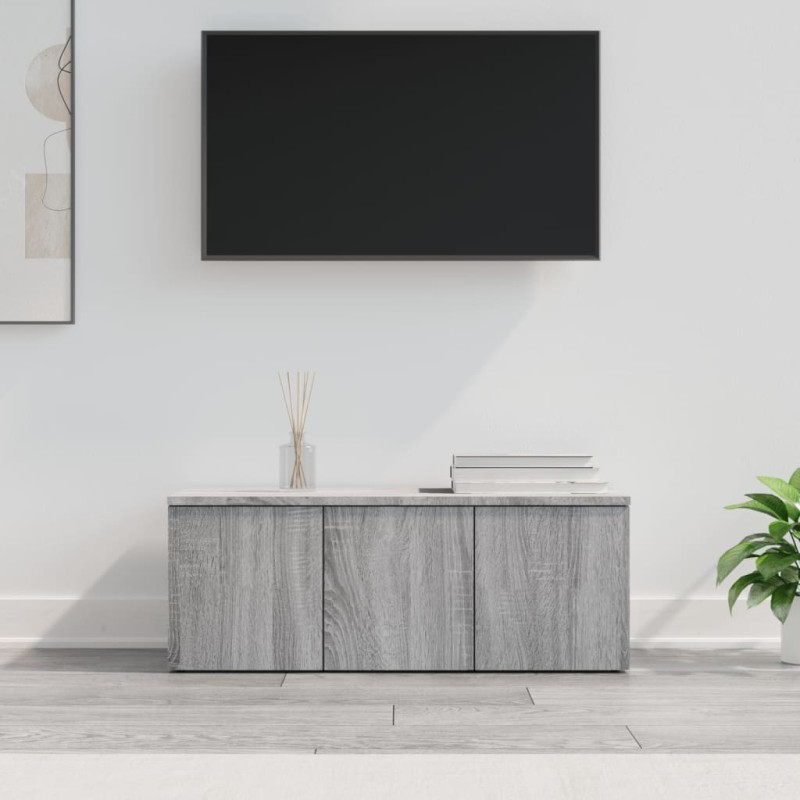 vidaXL TV-Schrank Grau Sonoma 80x34x30 cm Holzwerkstoff vidaXL TV-Schrank Grau Sonoma 80x34x30 cm Holzwerkstoff