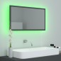 vidaXL LED-Badspiegel Grau 80x8,5x37 cm Acryl vidaXL LED-Badspiegel Grau 80x8,5x37 cm Acryl