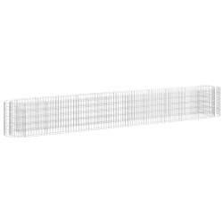 vidaXL Gabionen-Hochbeet Verzinktes Eisen 400x50x50 cm